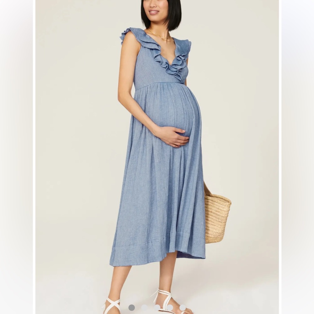 Hatch Sarah Ruffle Maternity Dress | size 2